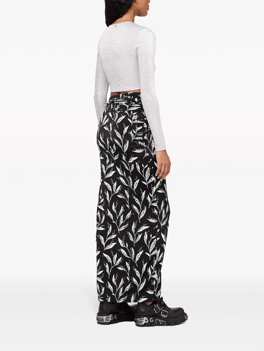 graphic-print high-waist maxi skirt 5