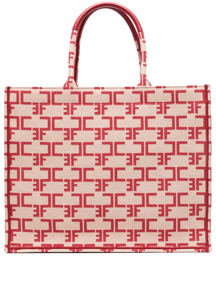 large monogram-jacquard tote bag 2