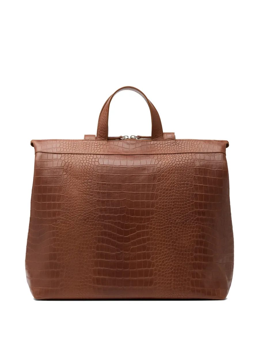Borso croc-embossed tote bag 3