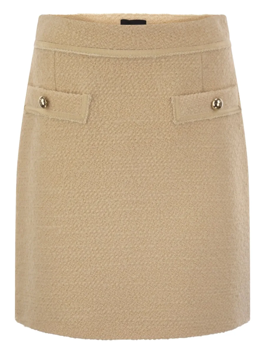 bouclé mini skirt 2