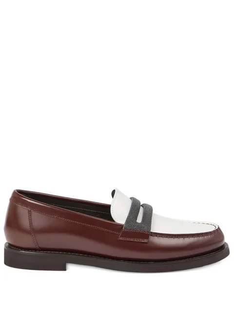 leather loafers