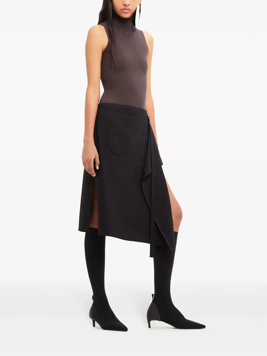 tailored folded midi skirt 6