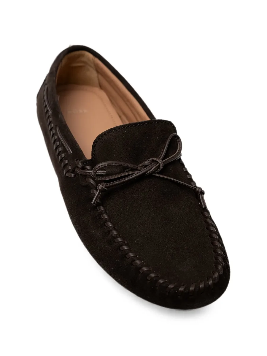 bow-detail whipstitch-trim loafers 8