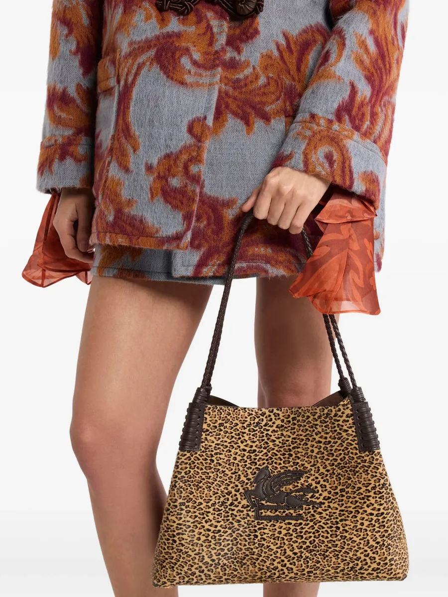 small Libra leopard-print tote bag 3