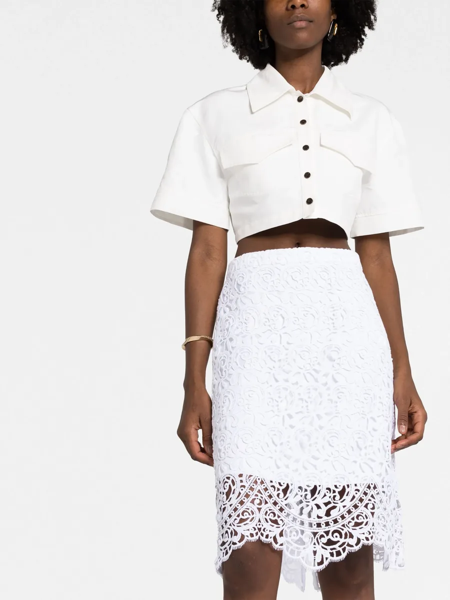 lace high-waisted midi skirt 9