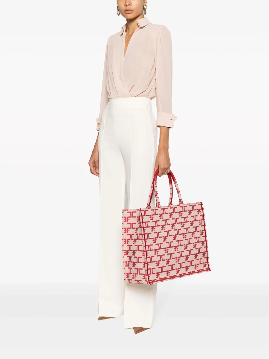large monogram-jacquard tote bag 4