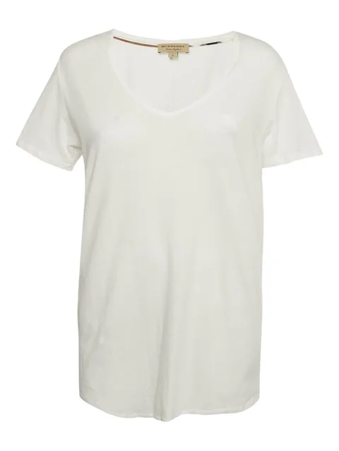 v-neck embroidered-logo t-shirt