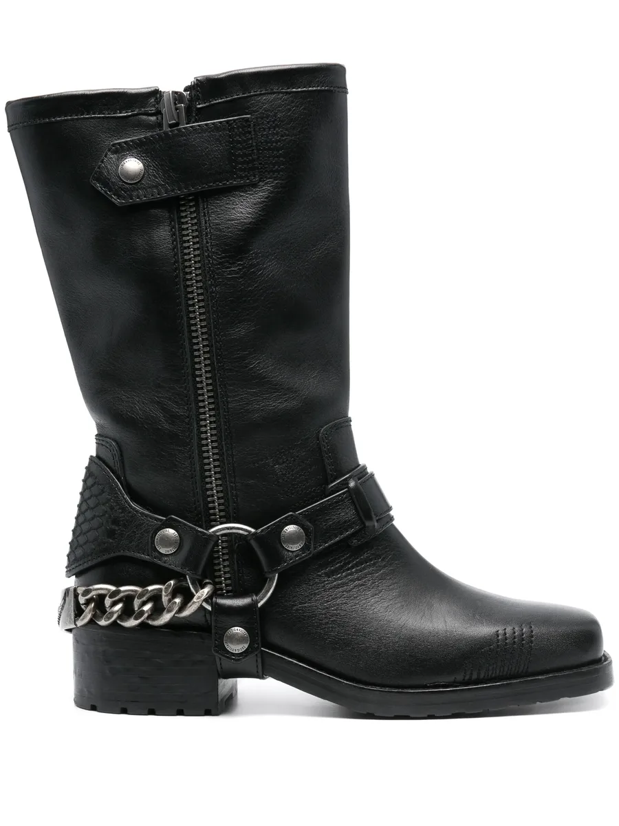Igata leather biker boots 1