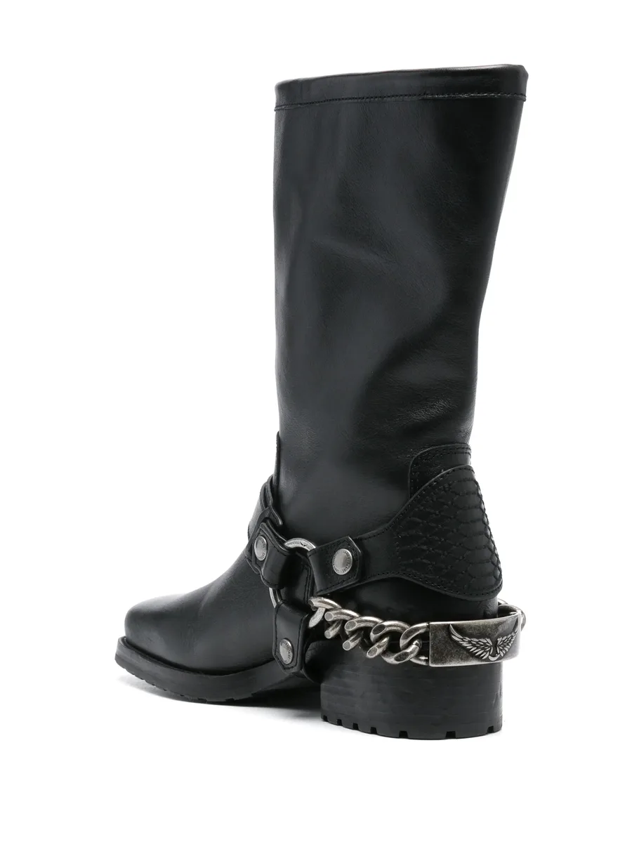 Igata leather biker boots 6