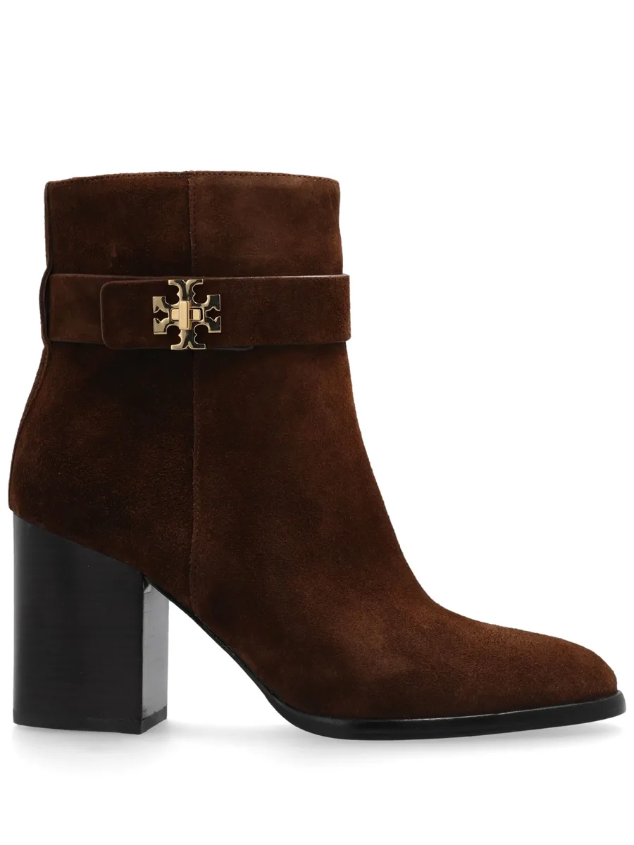 90mm logo-plaque suede ankle boots 1