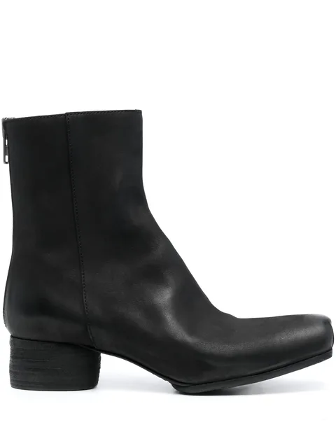 45mm zip-up leather ankle boots