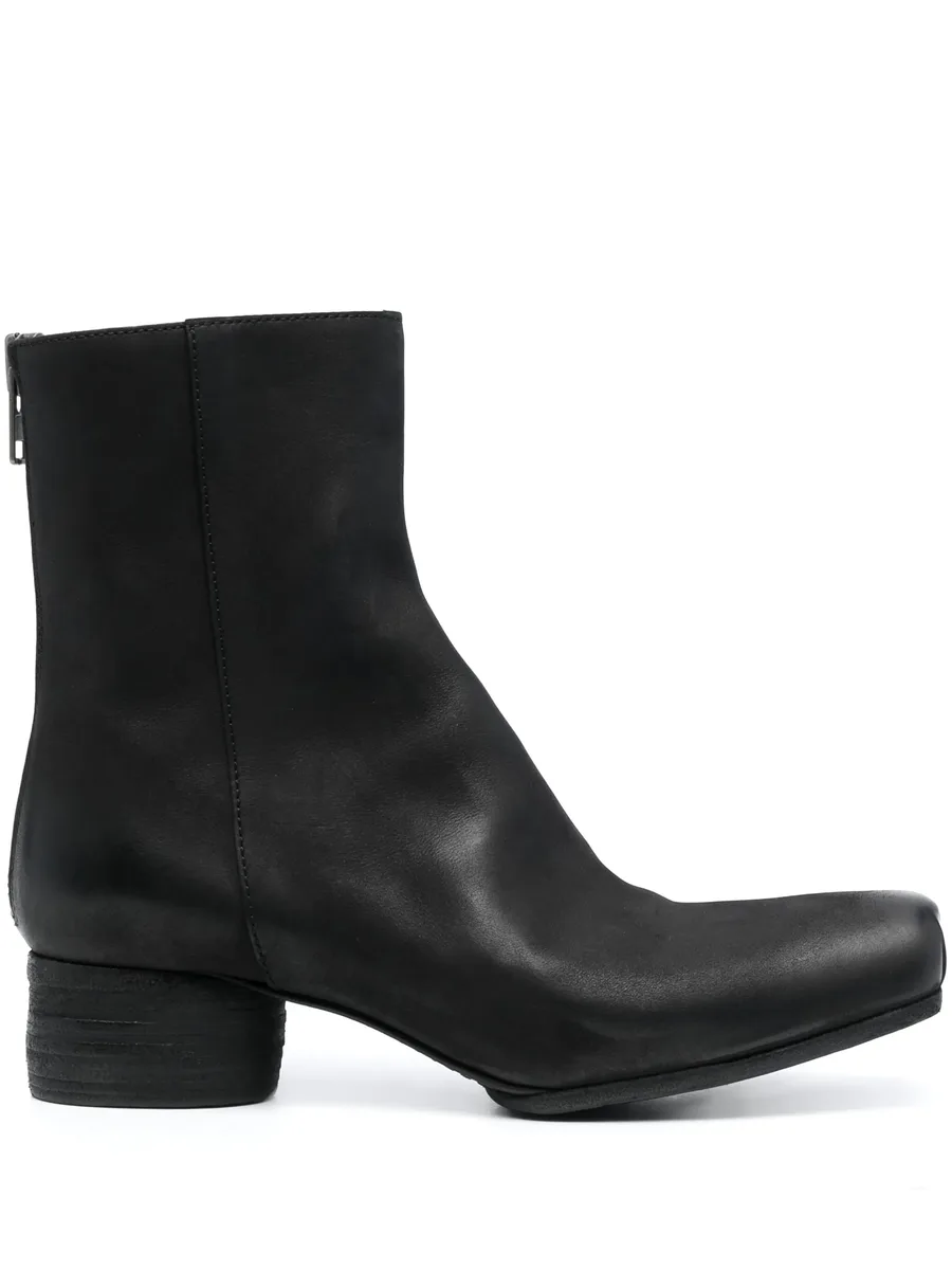45mm zip-up leather ankle boots 2