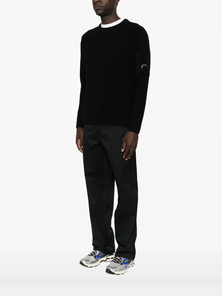 Lens-detail raglan-sleeve sweater 3