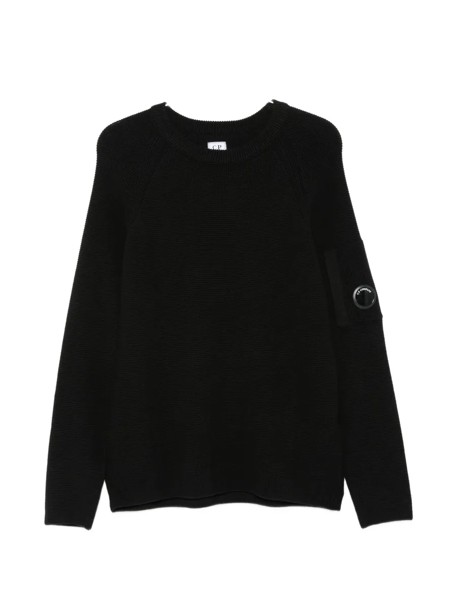 Lens-detail raglan-sleeve sweater 1