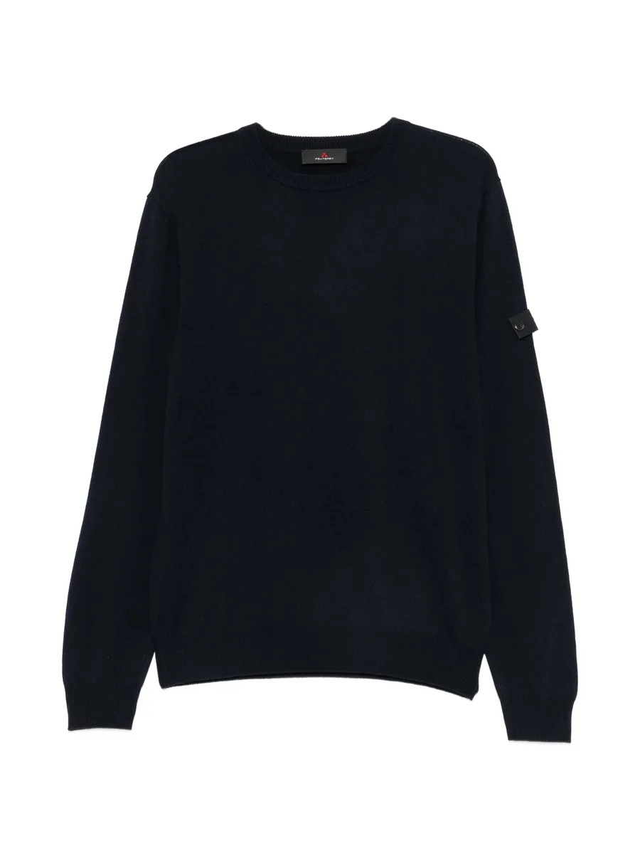 logo-patch crew-neck sweater 1