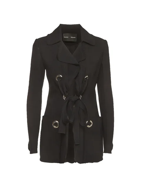 tie-front jacket