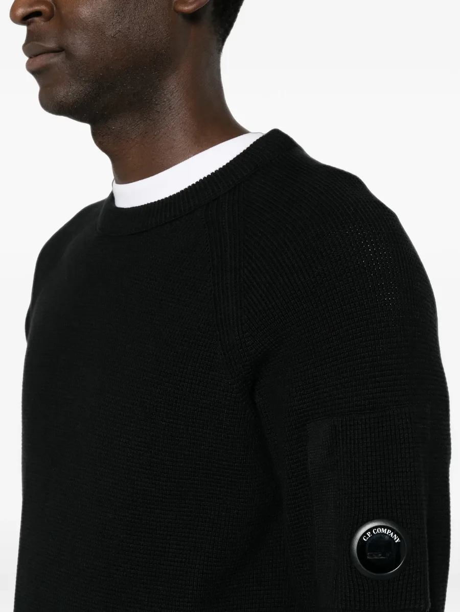 Lens-detail raglan-sleeve sweater 5
