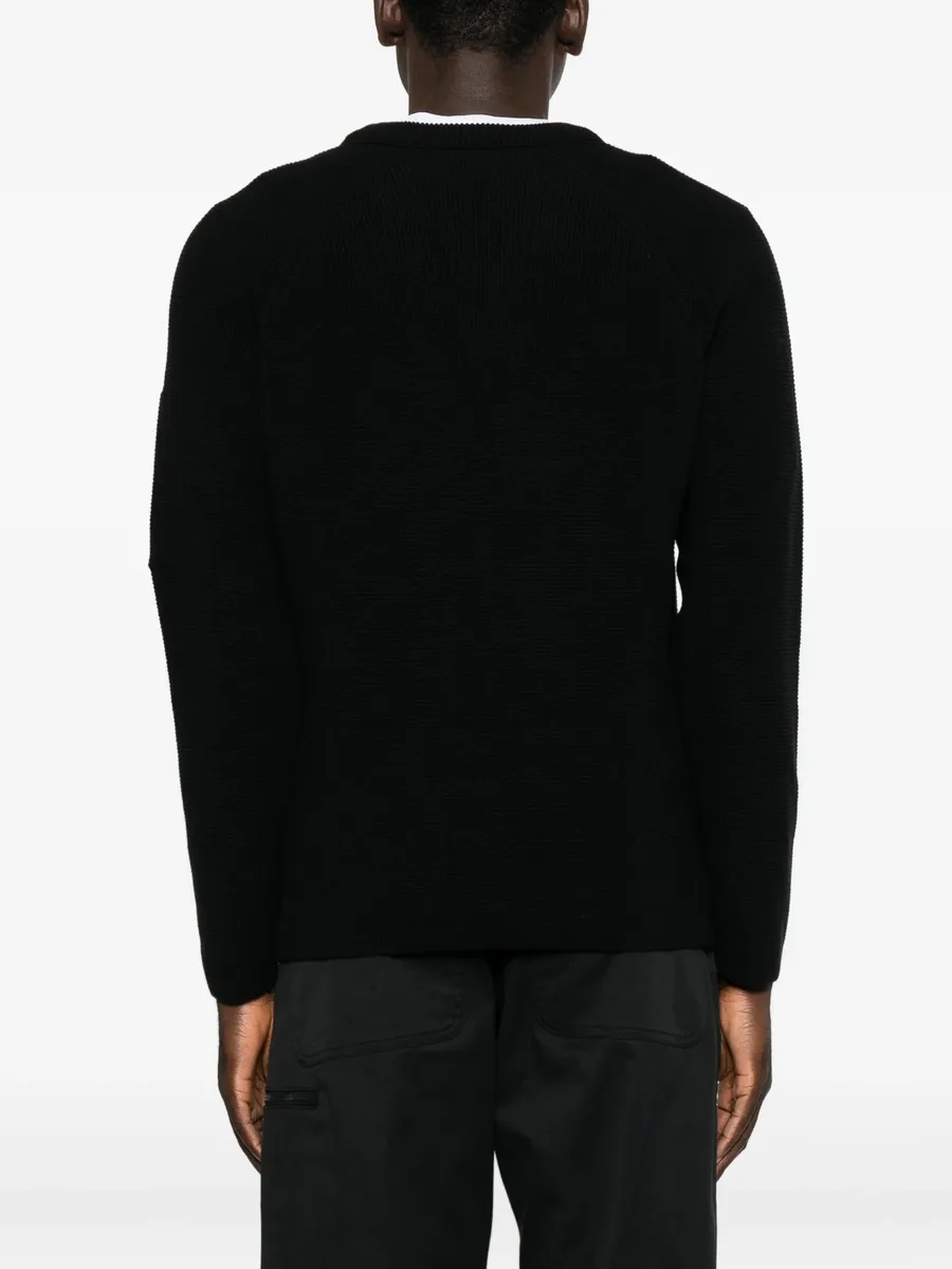 Lens-detail raglan-sleeve sweater 4