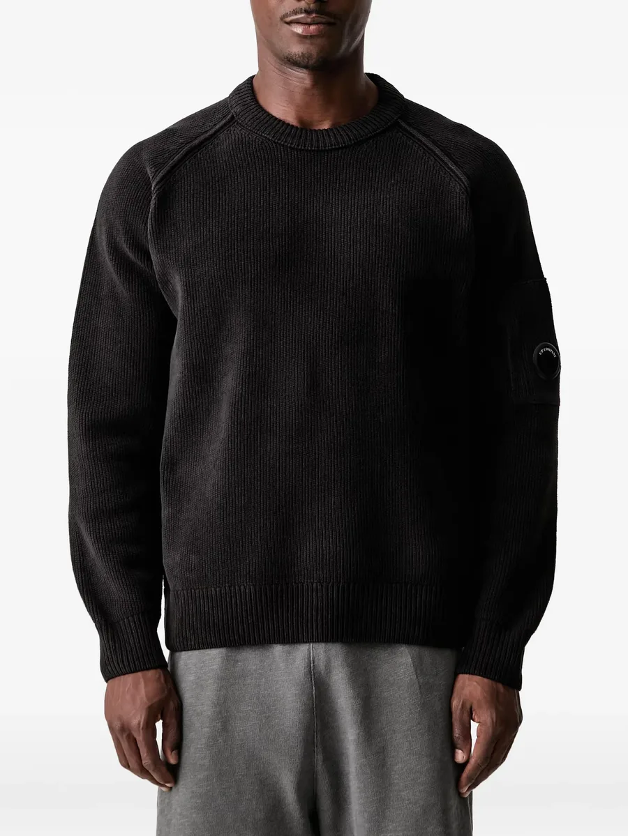 chenille cotton lens crewneck sweater 1