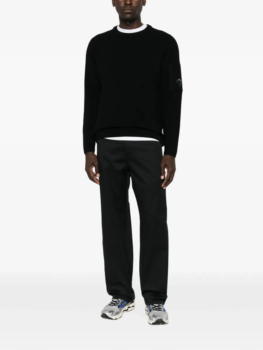 Lens-detail raglan-sleeve sweater 2