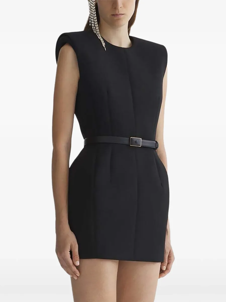 padded shoulder mini dress 2