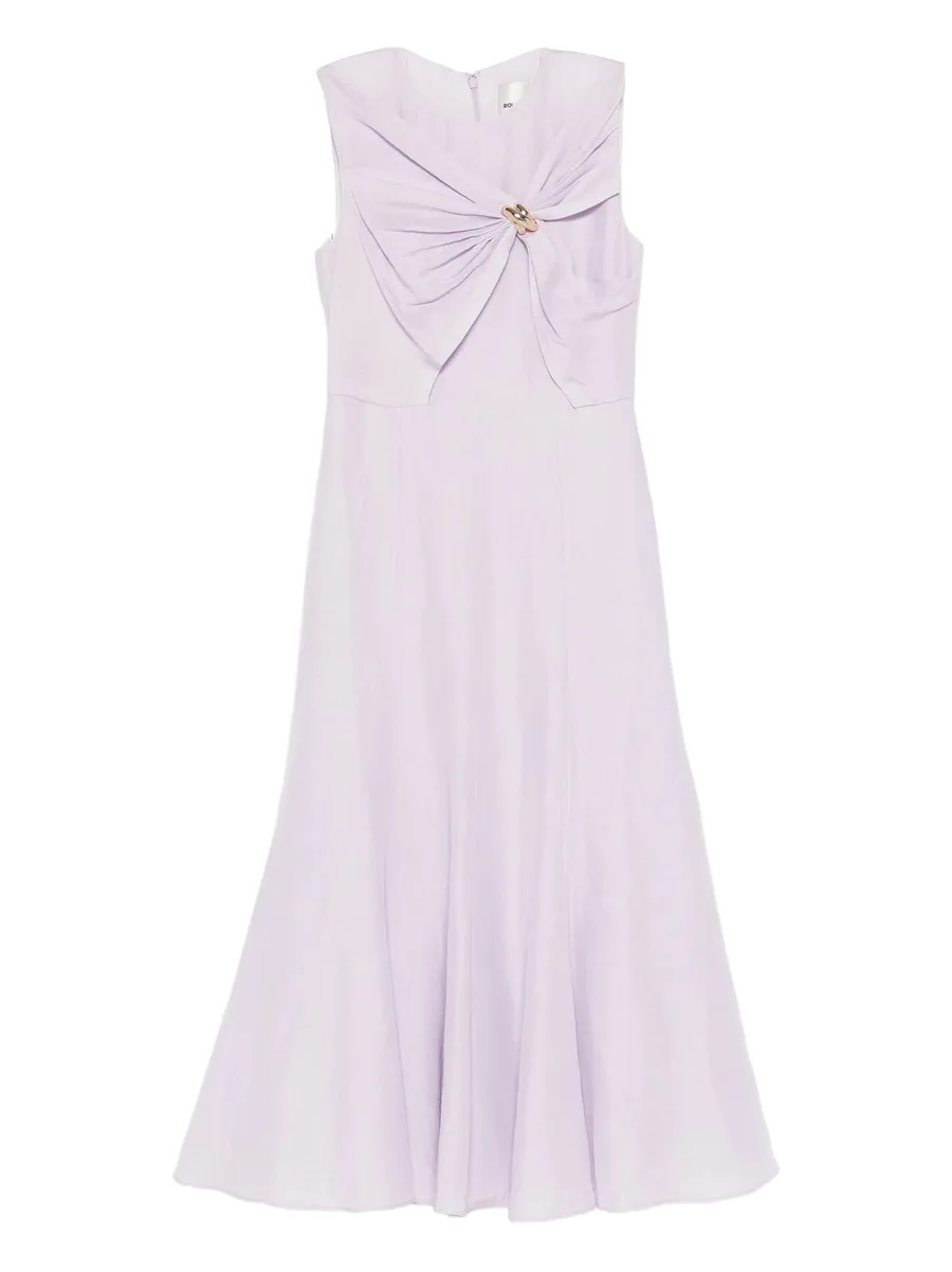 knot-detailing midi dress 1