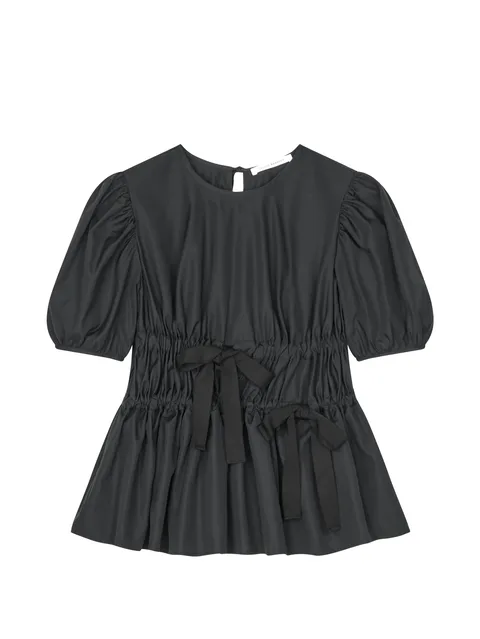 Freya bow-detail puffed-sleeve blouse