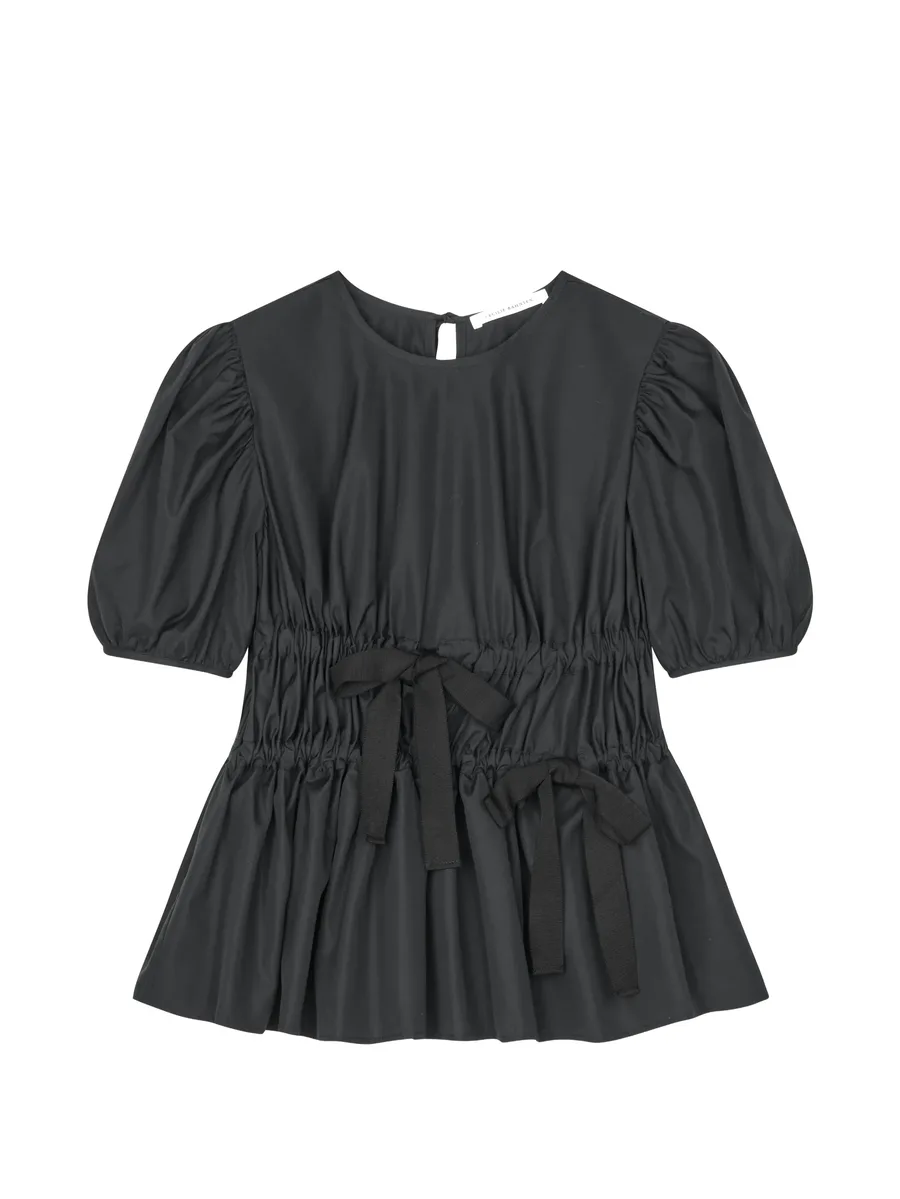 Freya bow-detail puffed-sleeve blouse 1