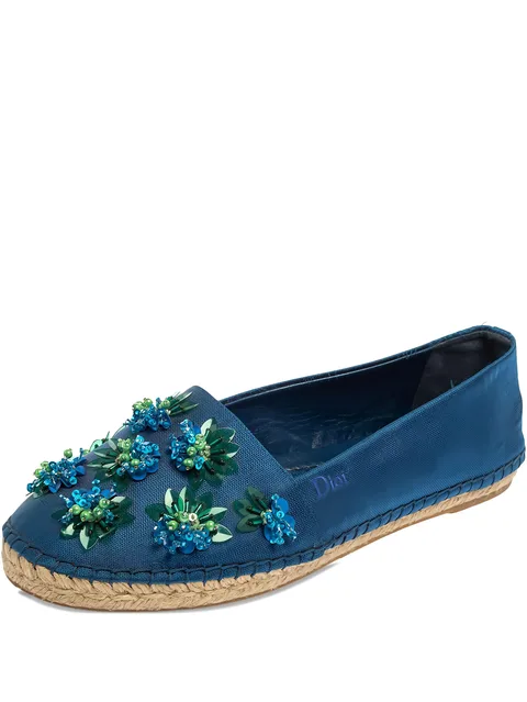 2024 Mesh Floral Espadrille Flats