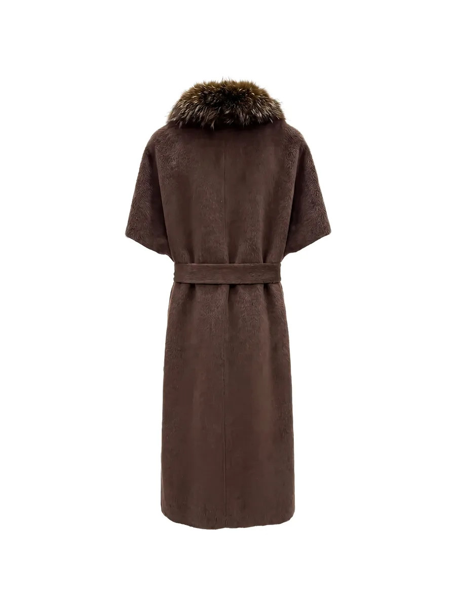 short-sleeved belted coat 2
