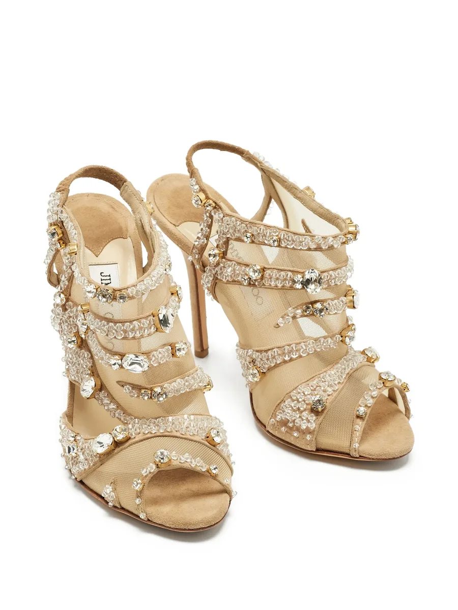 crystal-embelished slingback sandals 3