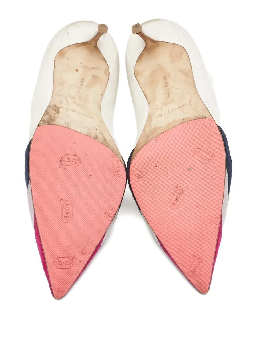 Pre-owned 105mm scalloped pumps 12
