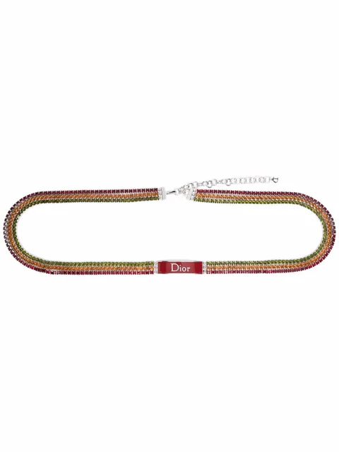 2000s rhinestone-embellished chain-link belt