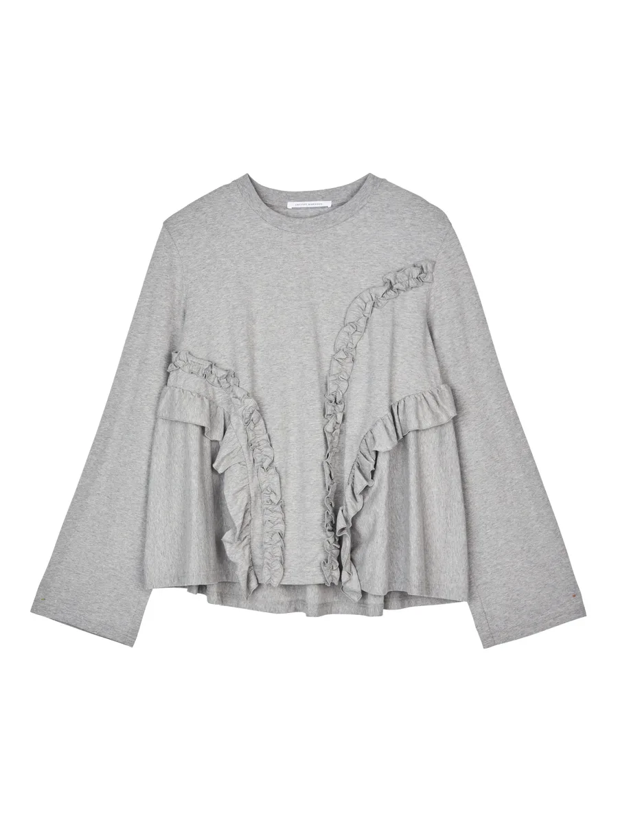 Alva ruffled-detail T-shirt 1