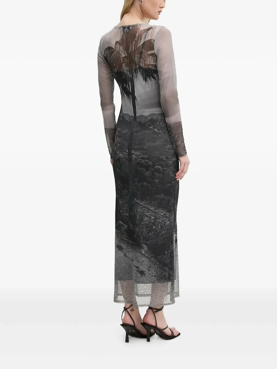 palm-tree print midi dress 3