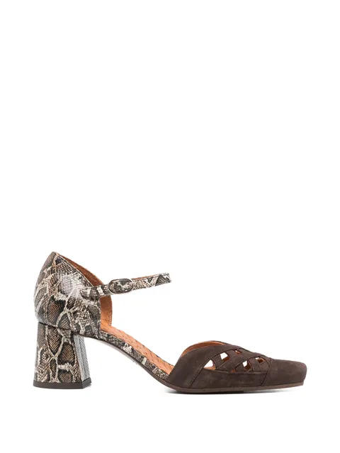 Airma snakeskin-effect heeled pumps