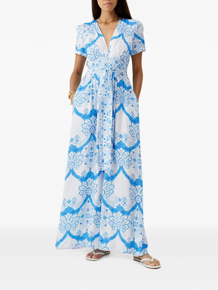 Lou floral-print tie-waist maxi dress 3
