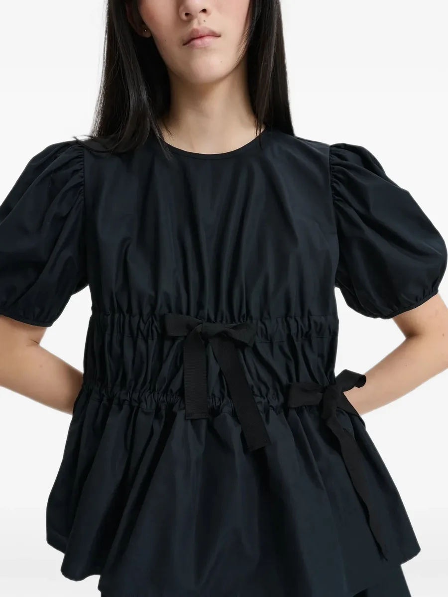 Freya bow-detail puffed-sleeve blouse 4