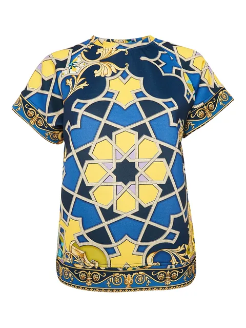 geometric-pattern Barocco-print top