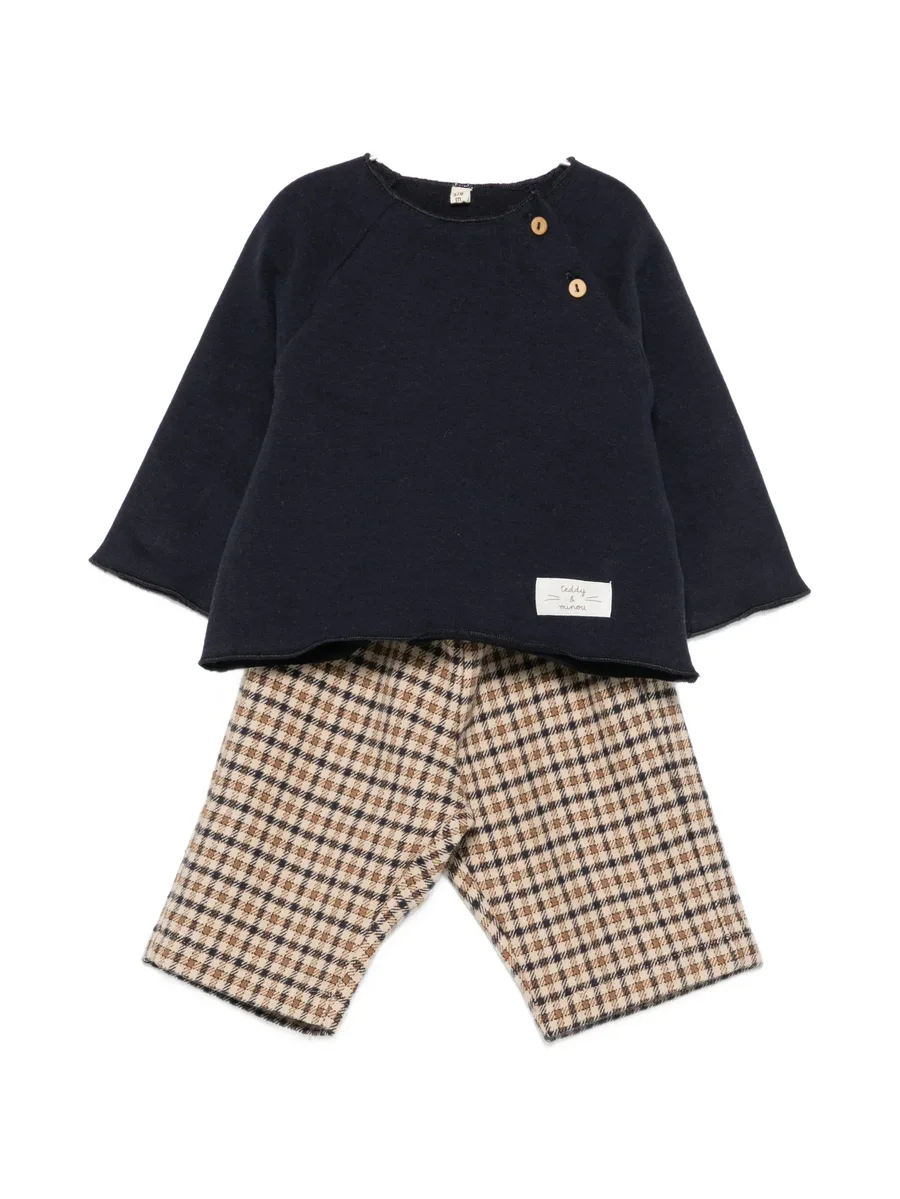 button-detail checked tracksuit 1