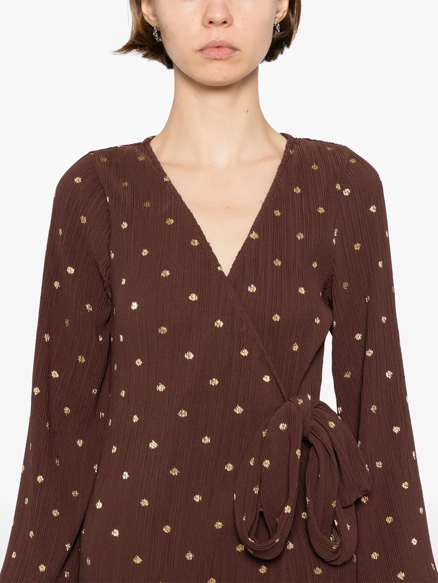 Plisse wrap dress 9