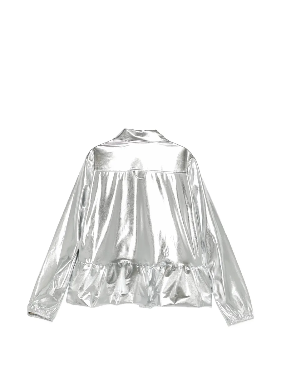 metallic ruffled shirt 2