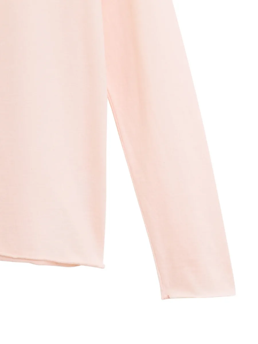 long-sleeve raw-edge T-shirt 8