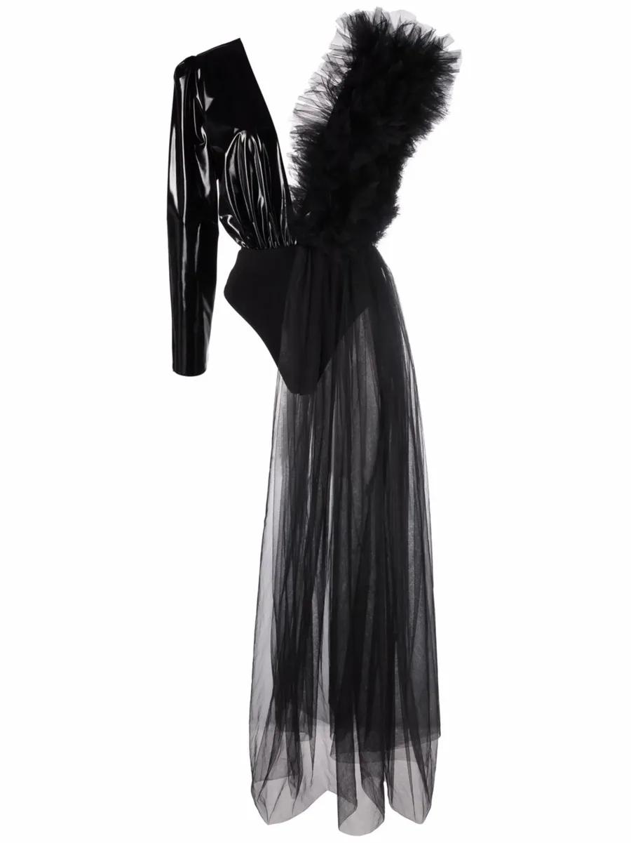 x Lia Aram ruffle-detail bodysuit 2