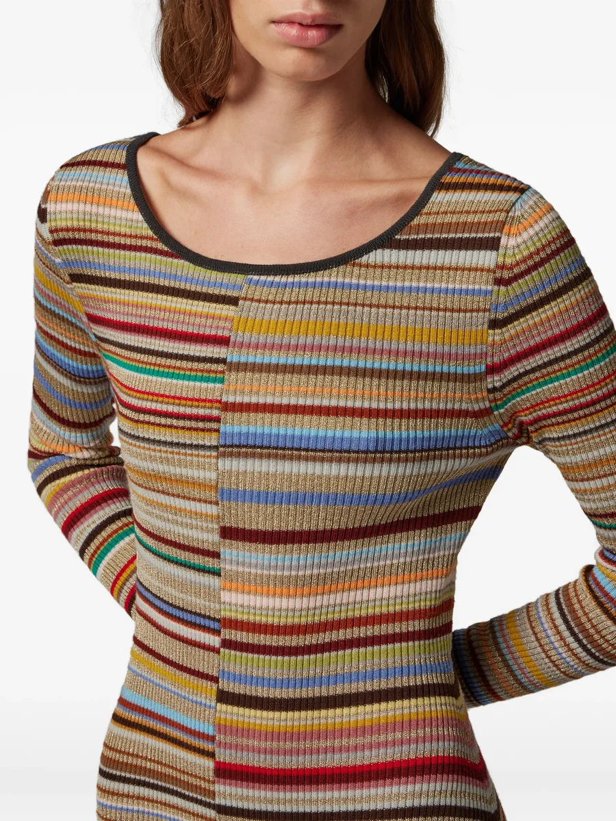платье в рубчик с полосками Signature Stripe 8