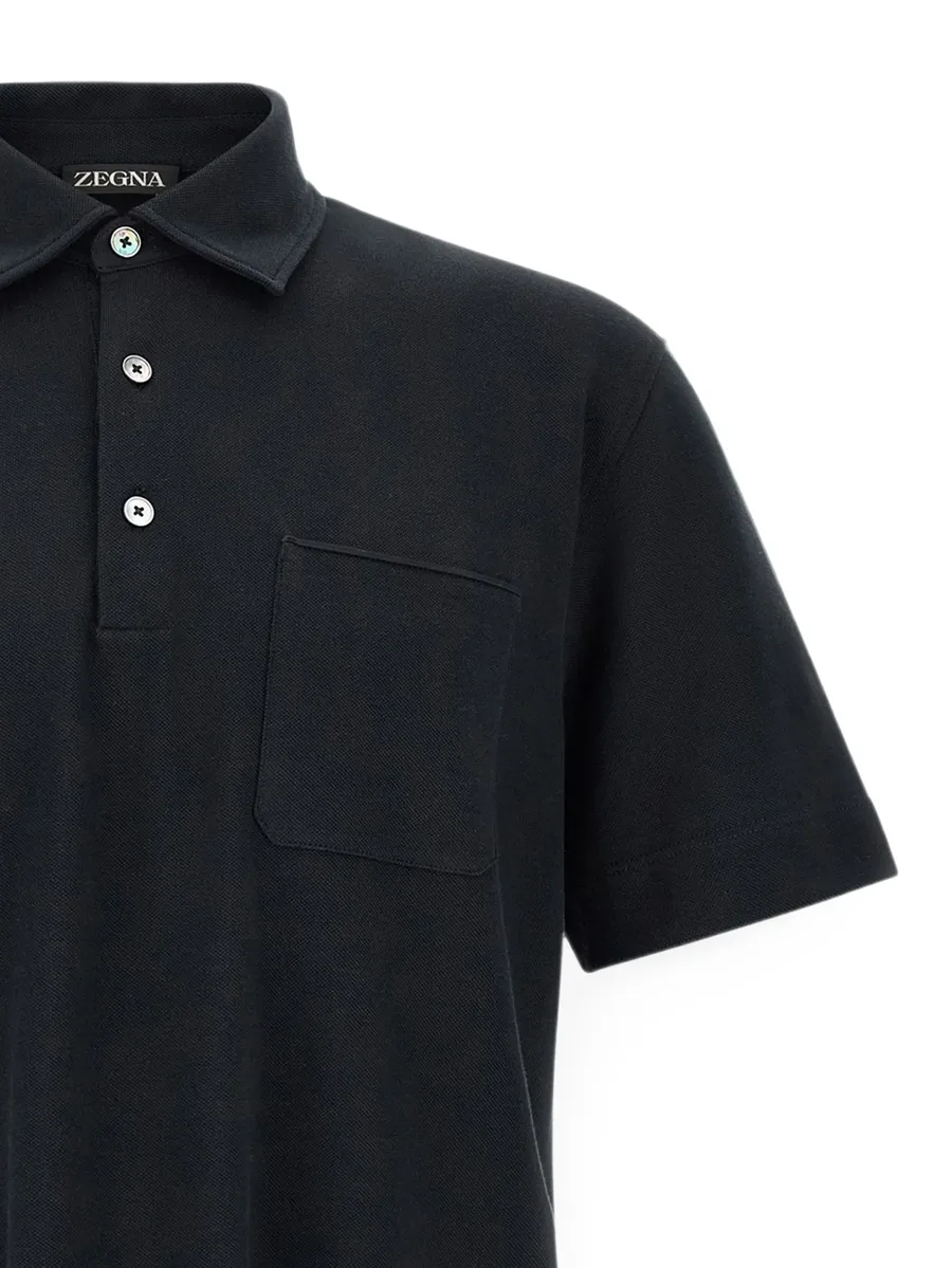 chest-pocket piqué polo shirt 3