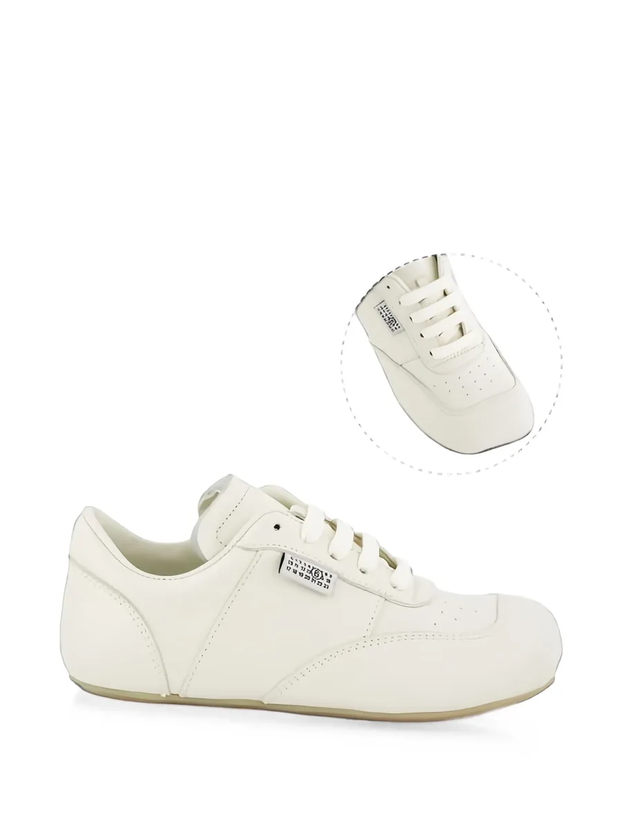 logo-patch square-toe sneakers 2