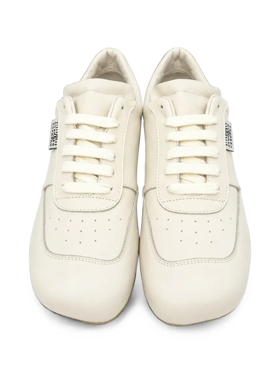logo-patch square-toe sneakers 3