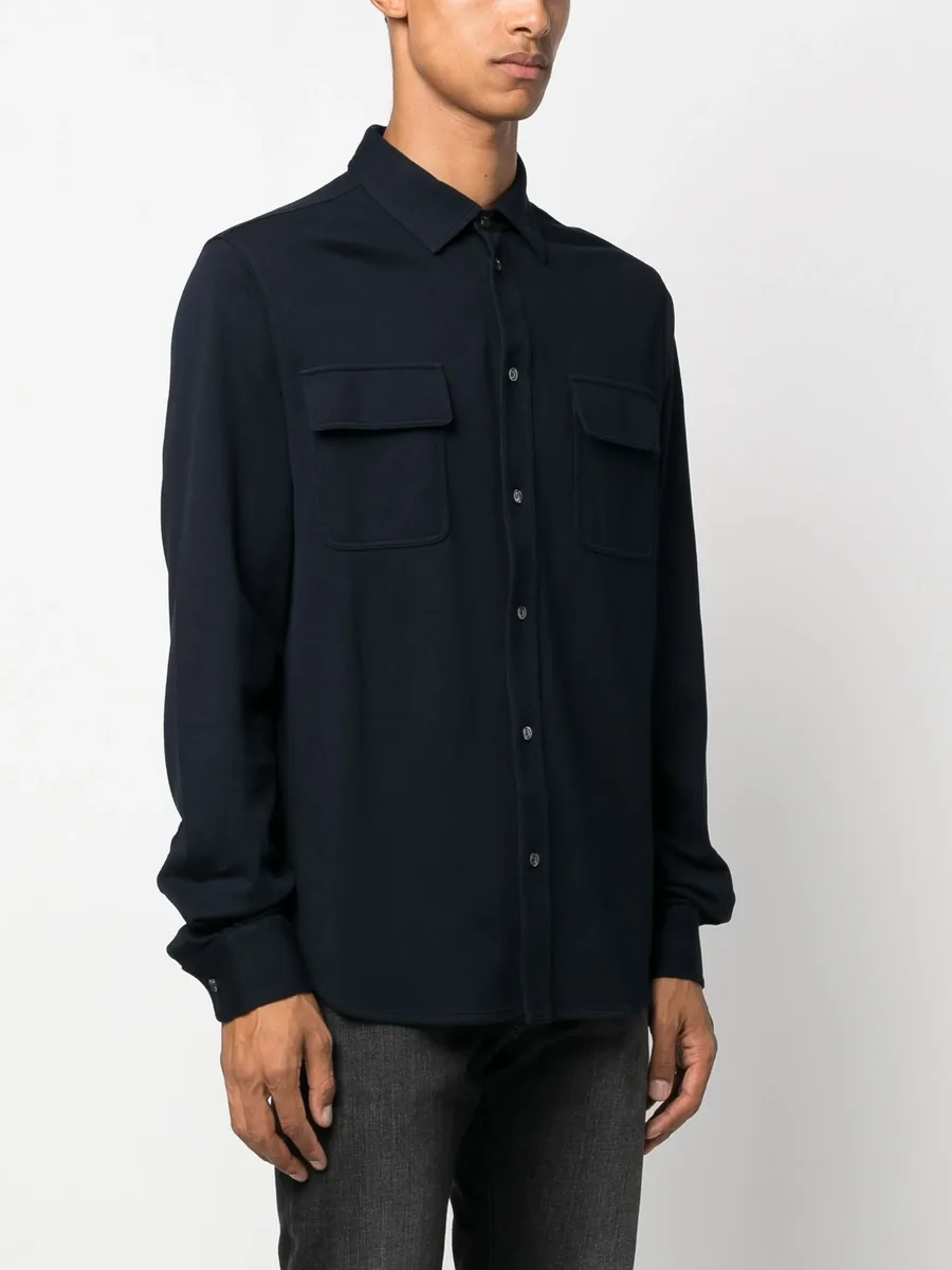 logo-embroidered stretch-cotton shirt 5