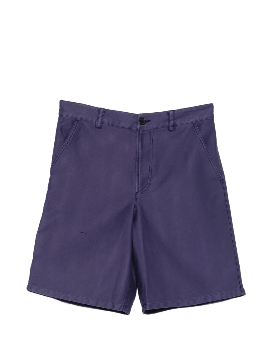 Moleskine straight-leg shorts 1